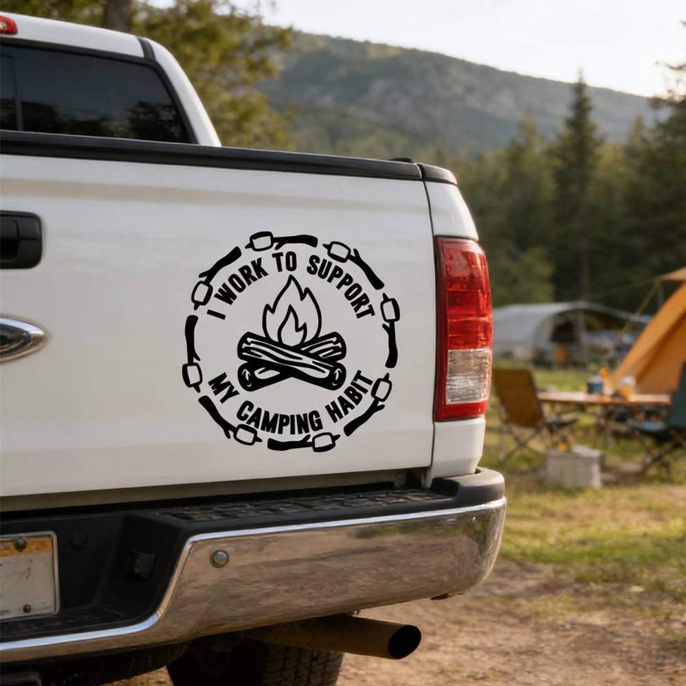 Outdoor Camping Quotes - Grappig campingcitaat autosticker waterdicht gegraveerd vinyl