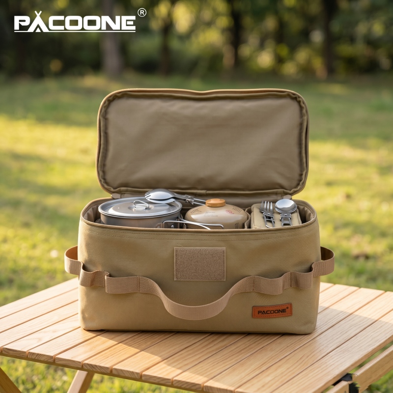 Outdoor Camping Uk - PACOONE Draagbare camping-opbergtas Multifunctionele gasfleshouder met