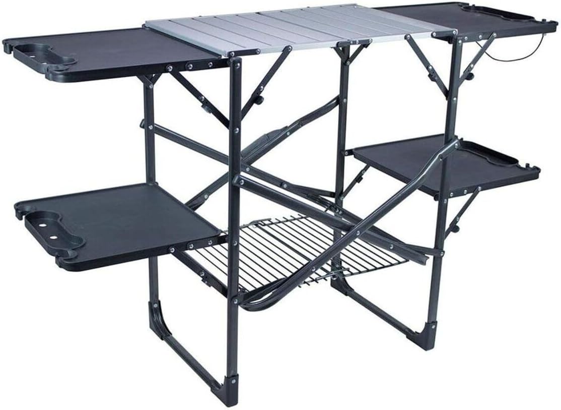 Outdoor Camping Kitchen - Slanke opvouwbare draagbare campingkeukentafel met hittebestendige
