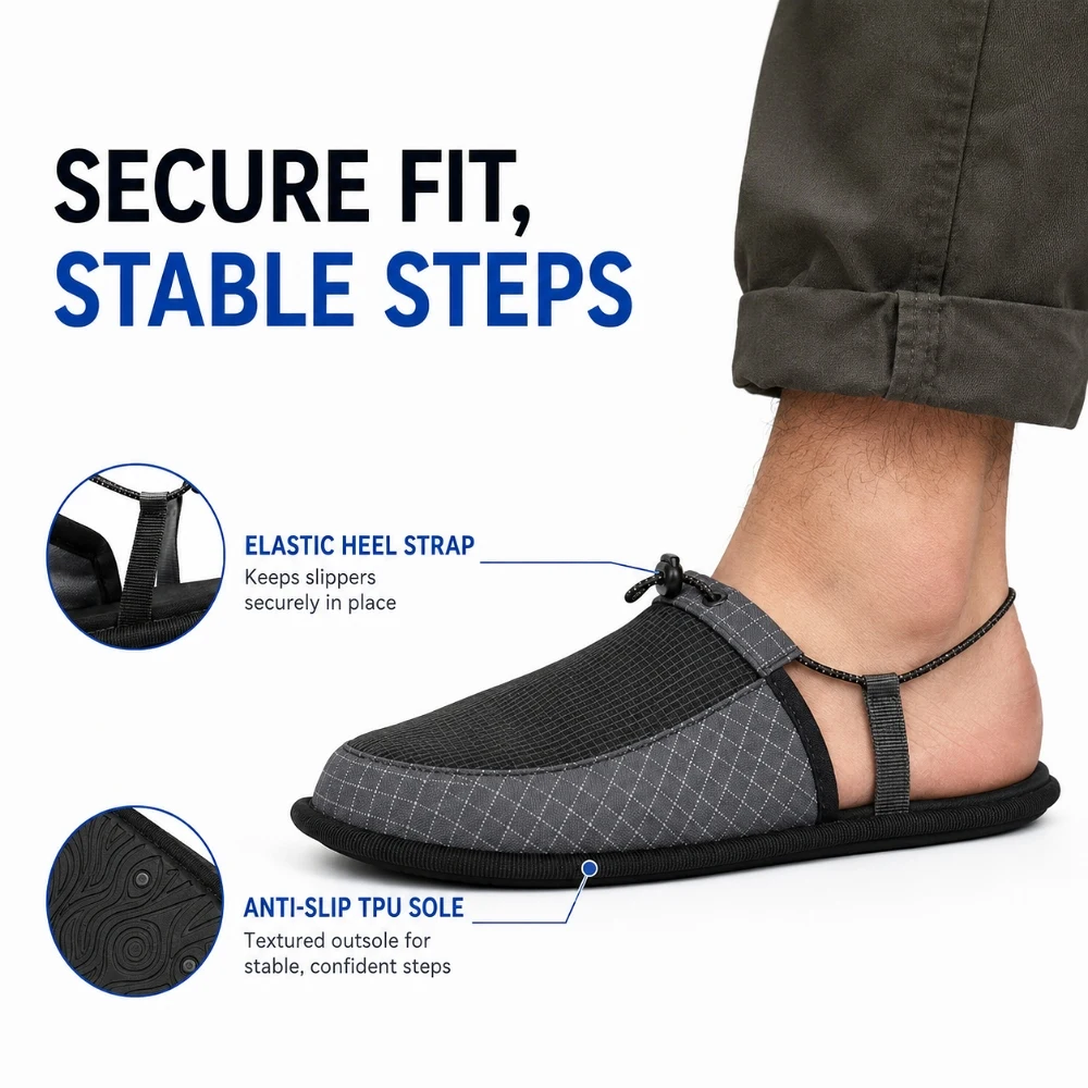 Outdoor Camping Slippers - Draagbare opvouwbare reisslippers Unisex antislip sneldrogende