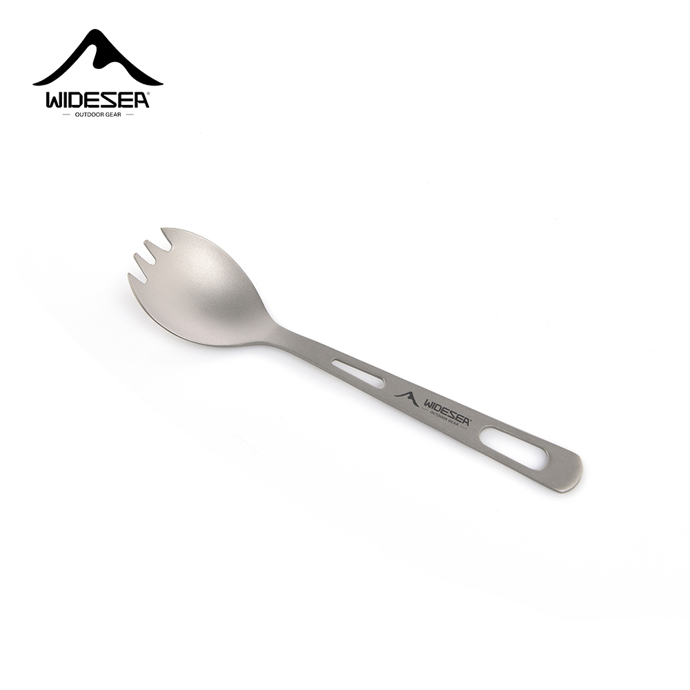 Outdoor Camping Uk - Widesea Camping Kookset Spork Titanium Lepel