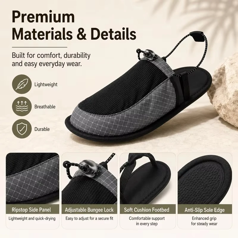 Outdoor Camping Slippers - Ultralichte opvouwbare outdoor-kampeerslippers voor mannen en