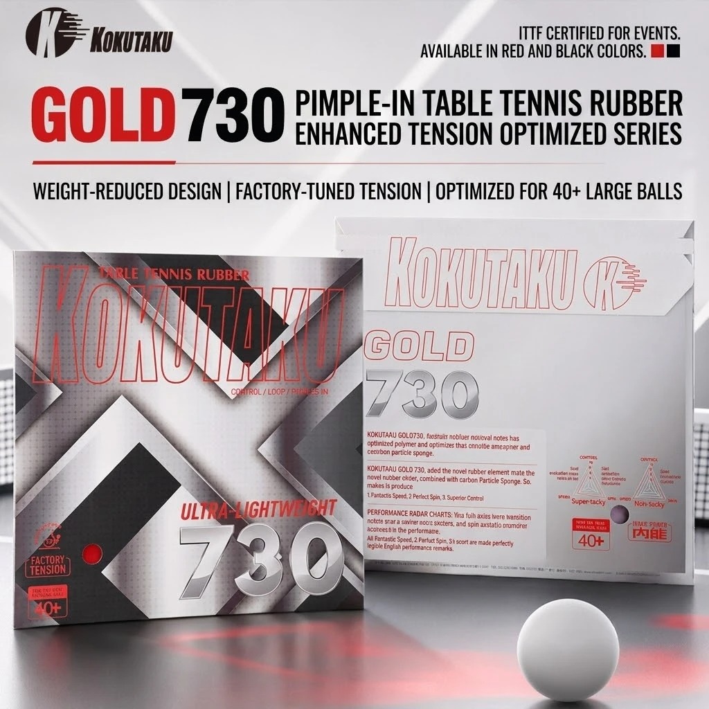 Outdoor Camping Table - Kokutaku Tafeltennisrubber Gold 730 Lichtgewicht Intern