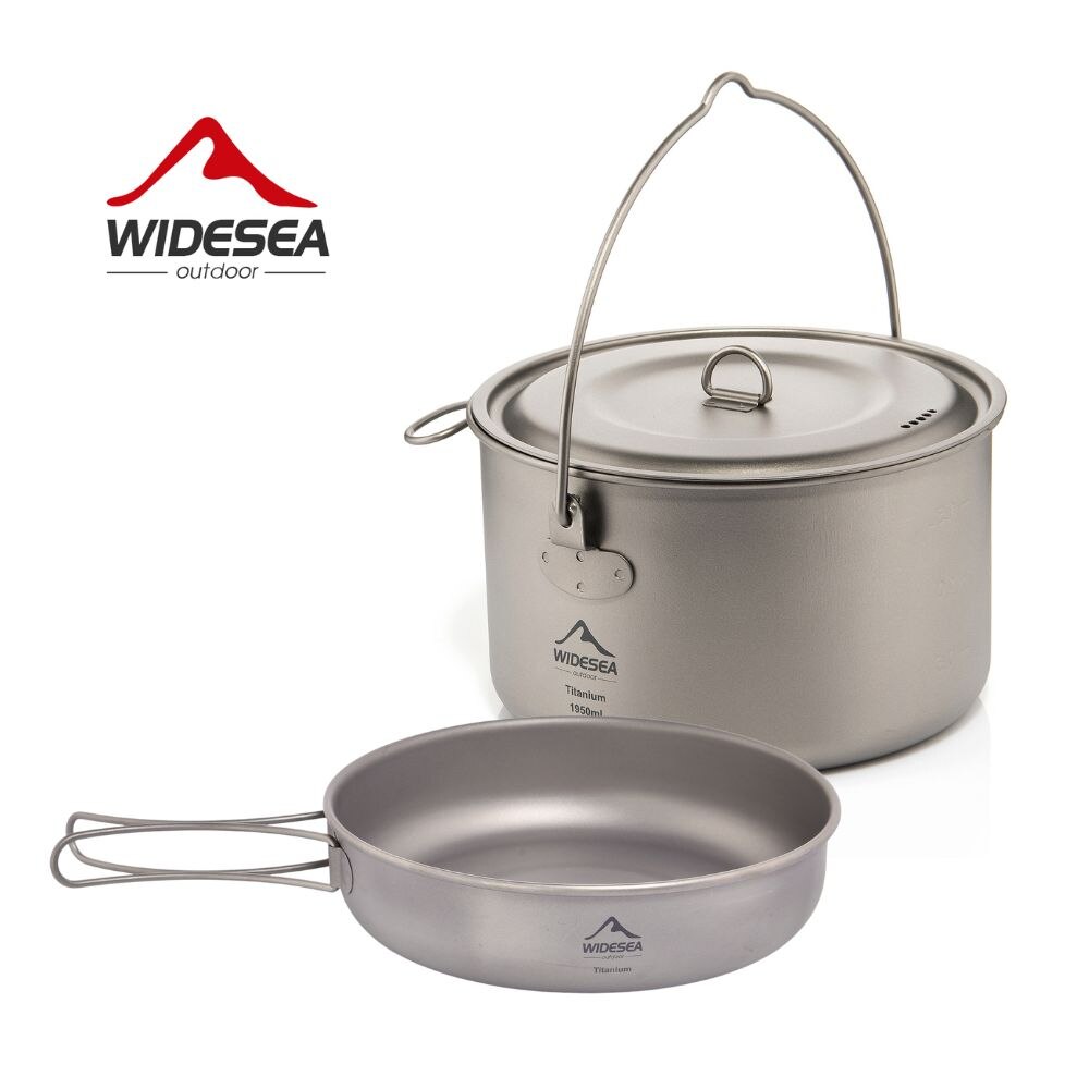 Outdoor Camping Dining Set - Widesea Camping Tafelgerei Titanium Kookgerei Set
