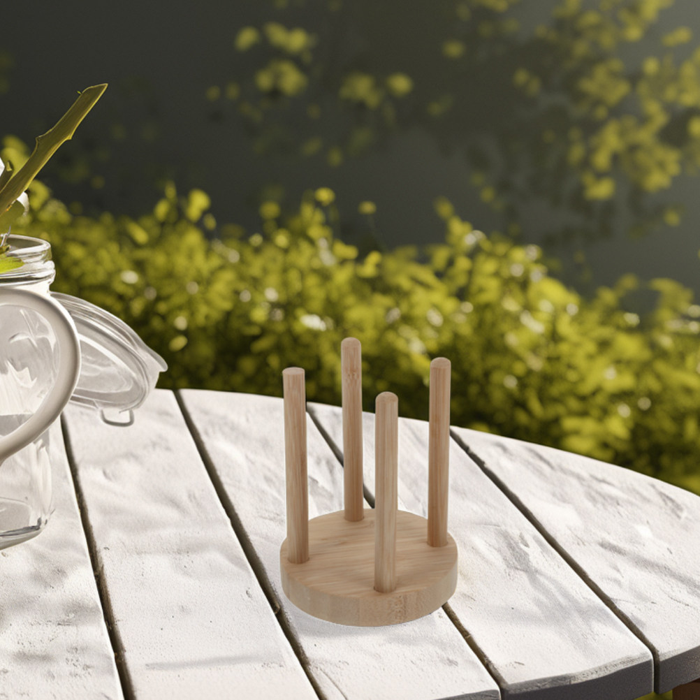 Outdoor Camping Store - Compacte houten bekerhouder voor buitenactiviteiten, geschikt