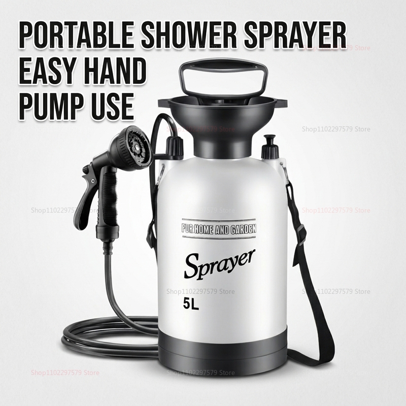 Outdoor Camping Showers - Draagbare Campingdouche 5L Handpomp Watersysteem Buitendouche