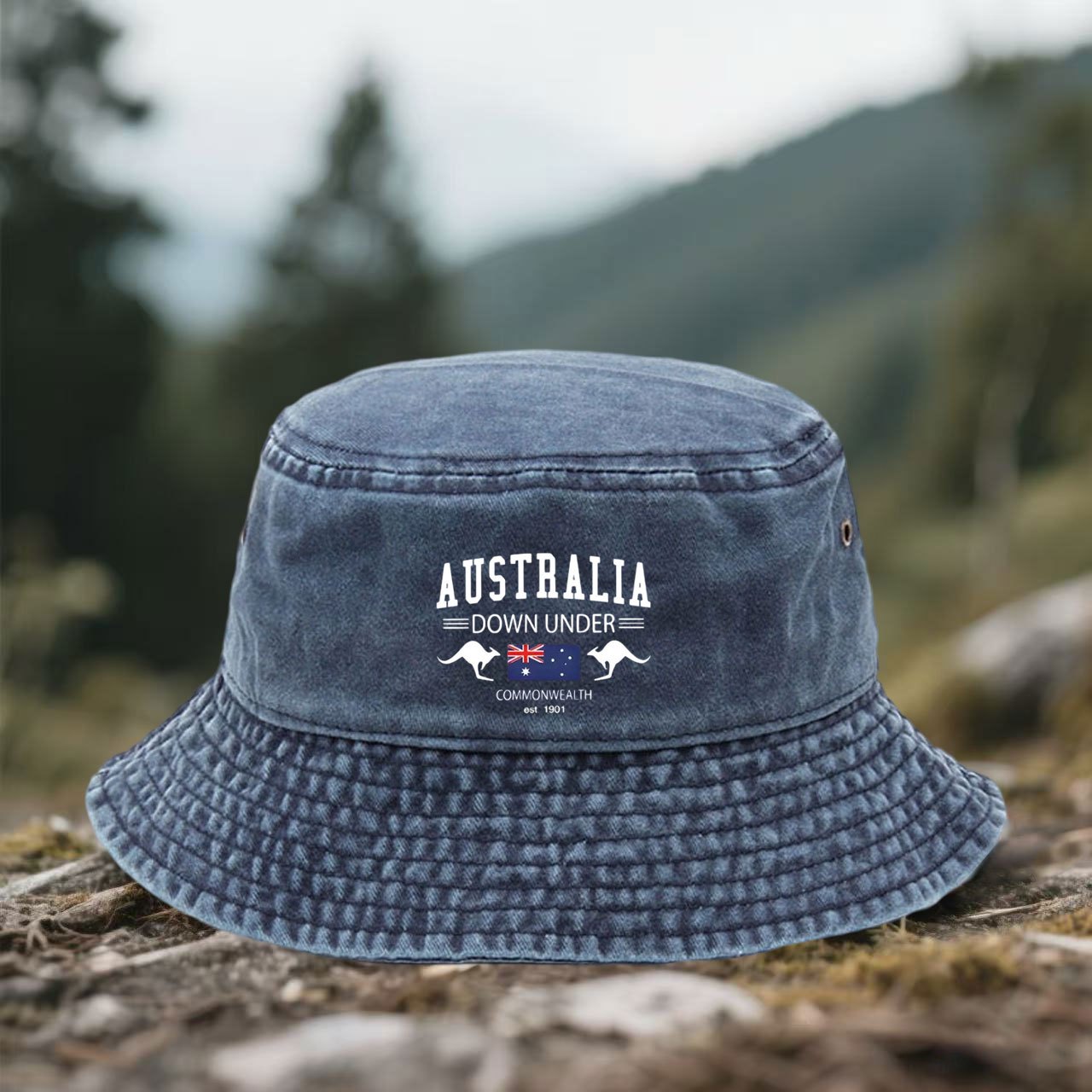 Outdoor Camping Australia - Unisex bucket hat met 'AUSTRALIA'-print -