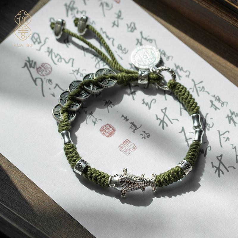 Paracord Bracelet - S925 Sterling Zilver Vijf Keizers Geld