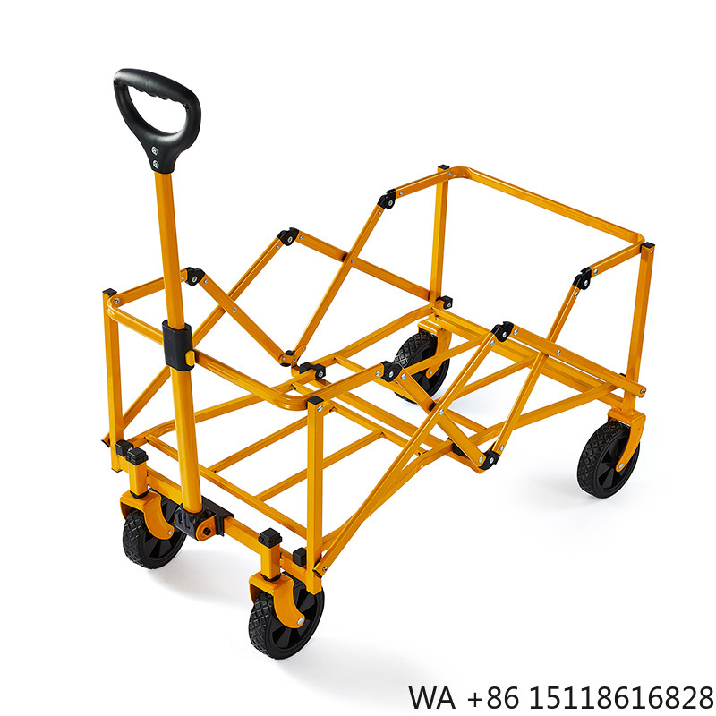 Camp Table Folding - Inklapbare vouwwagen, strandkar met grote capaciteit,