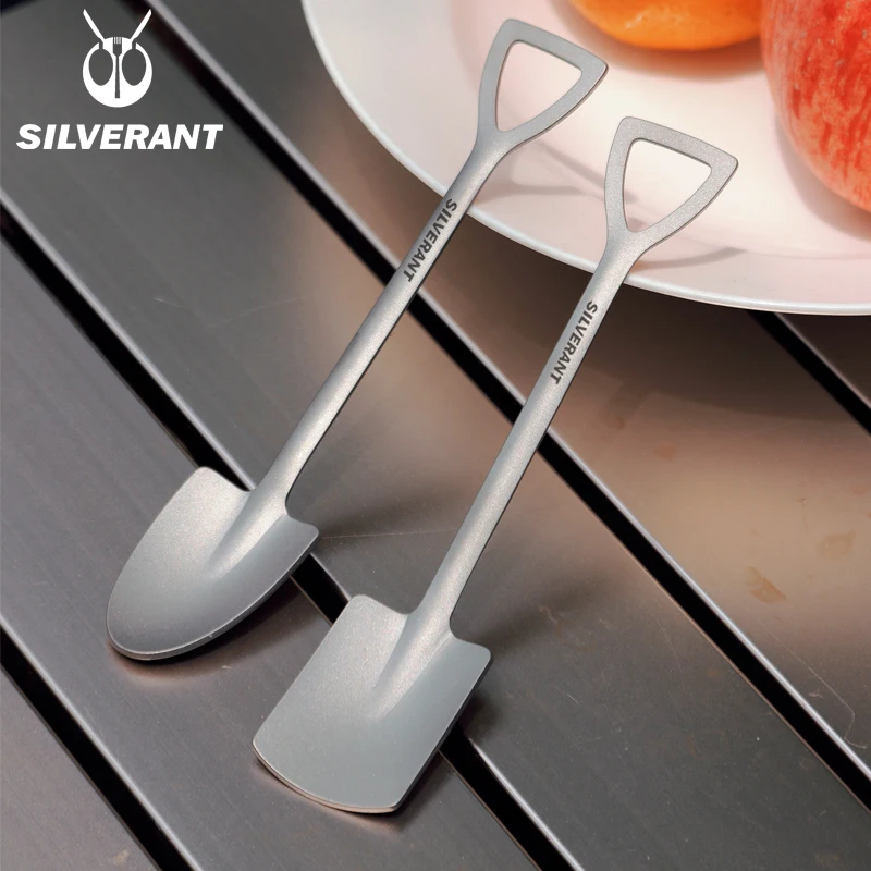 Outdoor Camping Dining Set - Edc Titanium Draagbare Schop Vorm Lepel