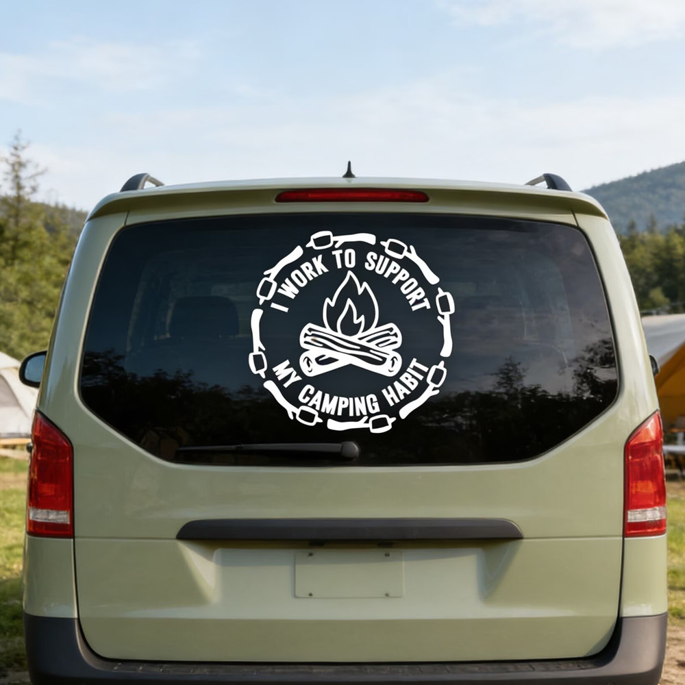 Grappig campingcitaat autostic - Outdoor Camping Quotes recensie en prijs