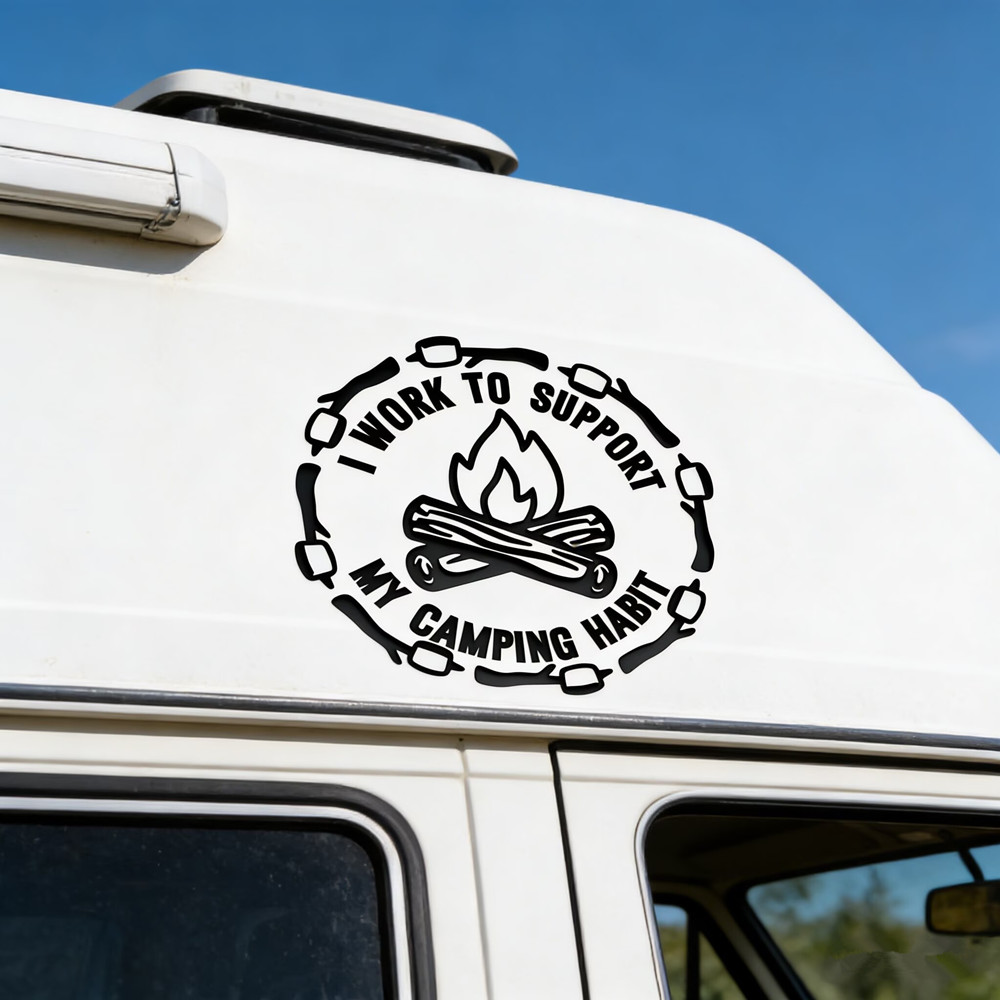 Grappig campingcitaat autostic - Outdoor Camping Quotes recensie en prijs