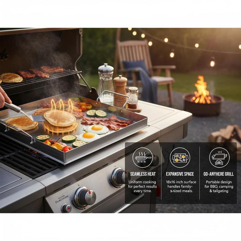 Universele platte bakplaat 18x - Outdoor Camping Kitchen recensie en prijs