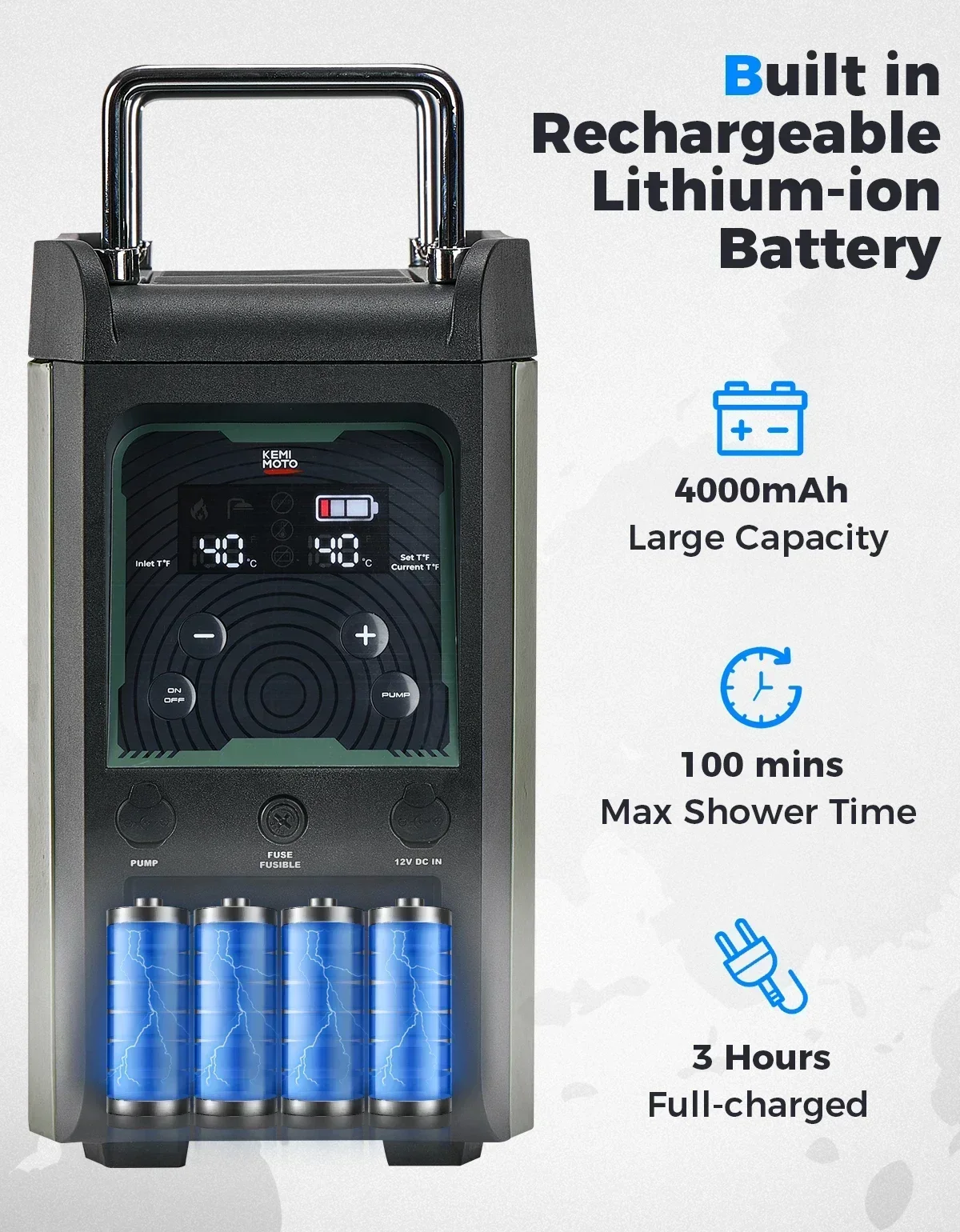 KEMIMOTO Waterverwarmer Draagb - Outdoor Camping Showers recensie en prijs