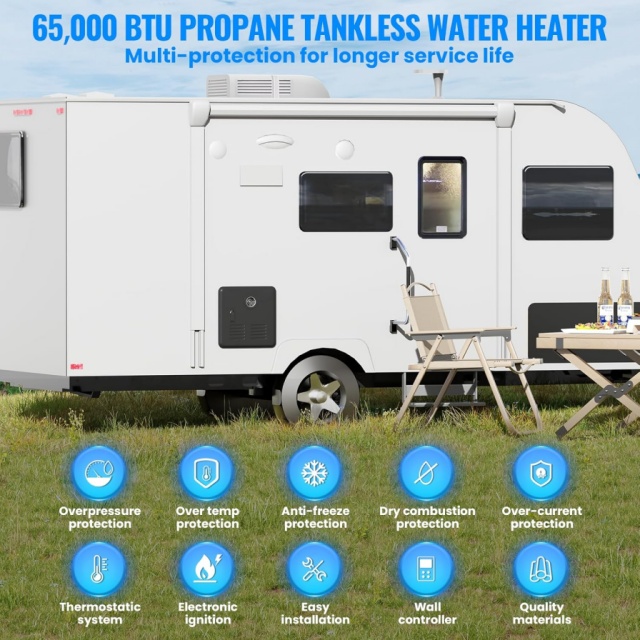 Draagbare 12V gasboiler voor c - Outdoor Camping Showers recensie en prijs