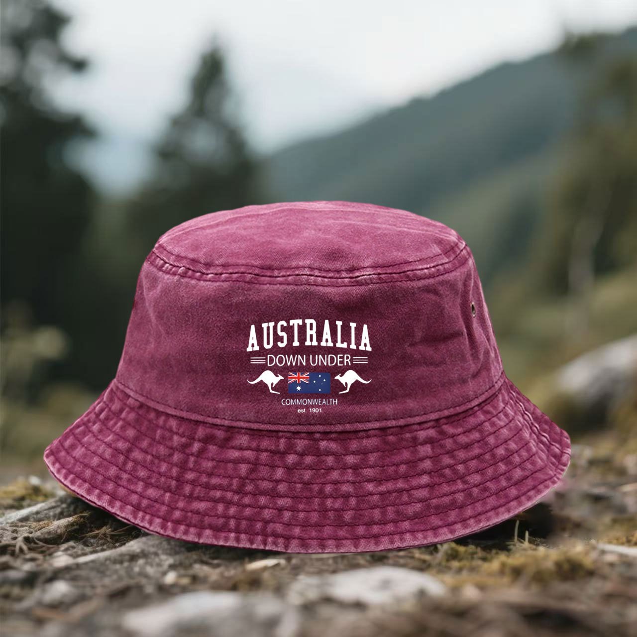 Unisex bucket hat met 'AUSTRAL - Outdoor Camping Australia recensie en prijs